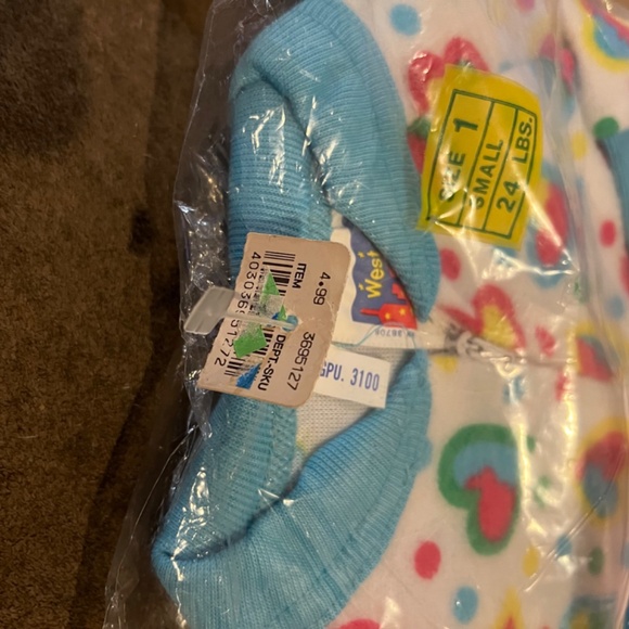 Vintage West Side Children Retro White Heart Pajama Blanket Sleeper Size 1 Small - Picture 5 of 5